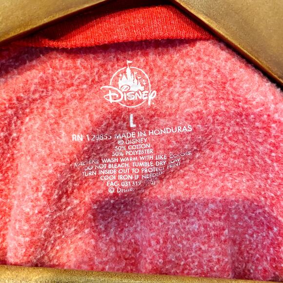 Disney Pizza Planet Sweatshirt Crewneck Red Long Sleeve Casual - L - Picture 4 of 4